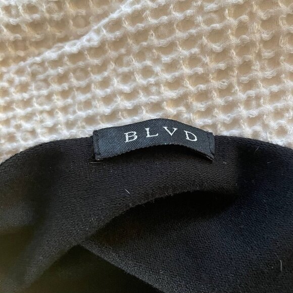 Blvd Faux Leather Cascading Cardigan Women's Large Black Long Sleeves - Picture 9 of 10